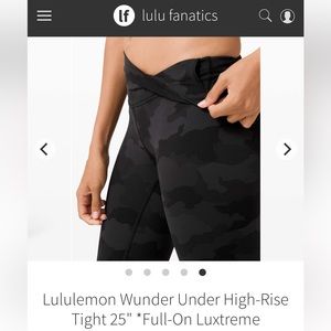 Lululemon Wunder Under high rise right size 4